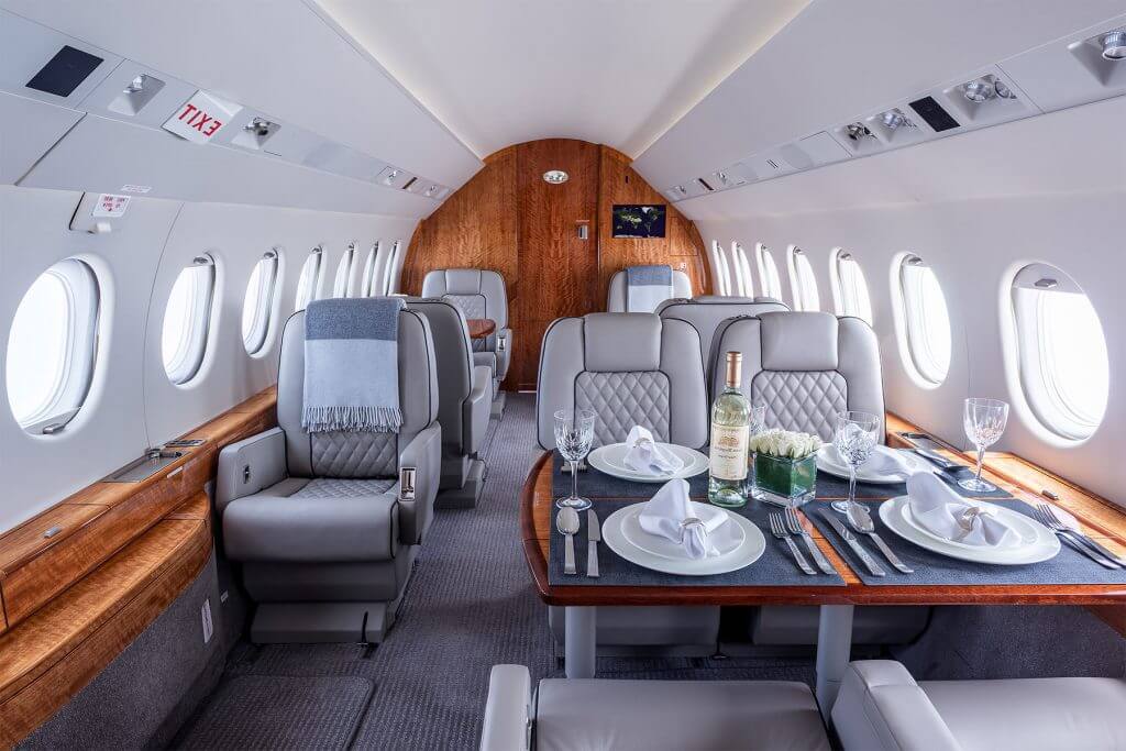 Falcon 2000 Private Jet Interior