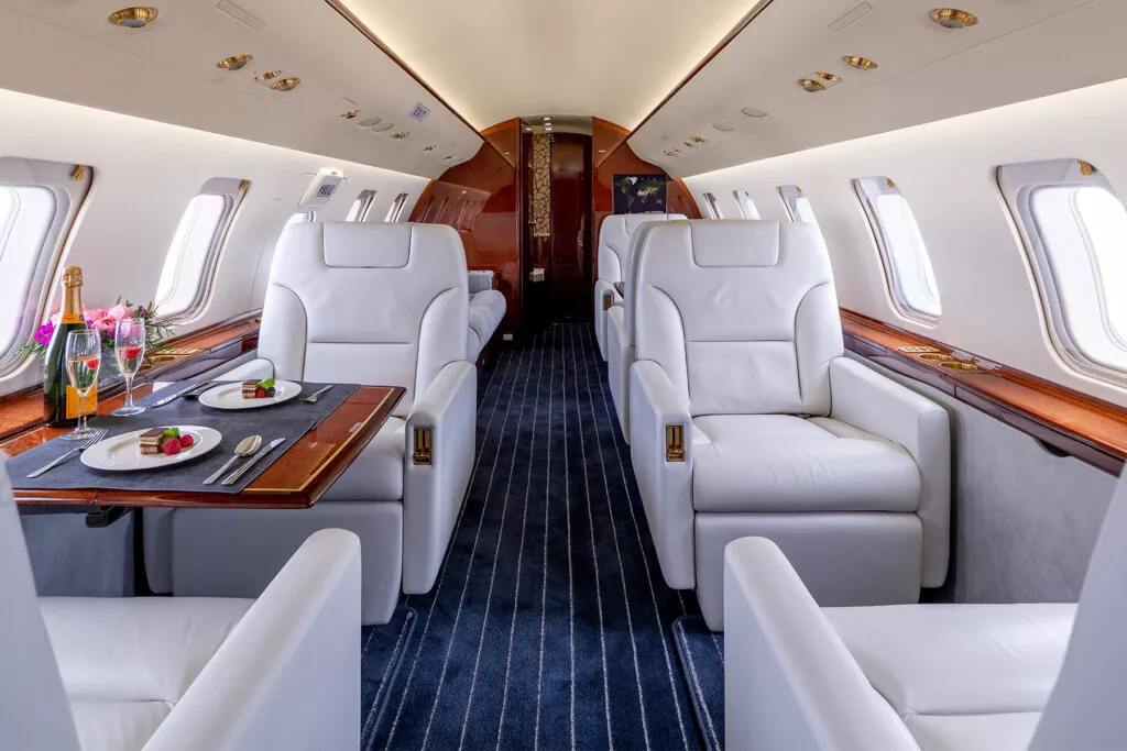 Private Jet Charter Plane Luxury Interior