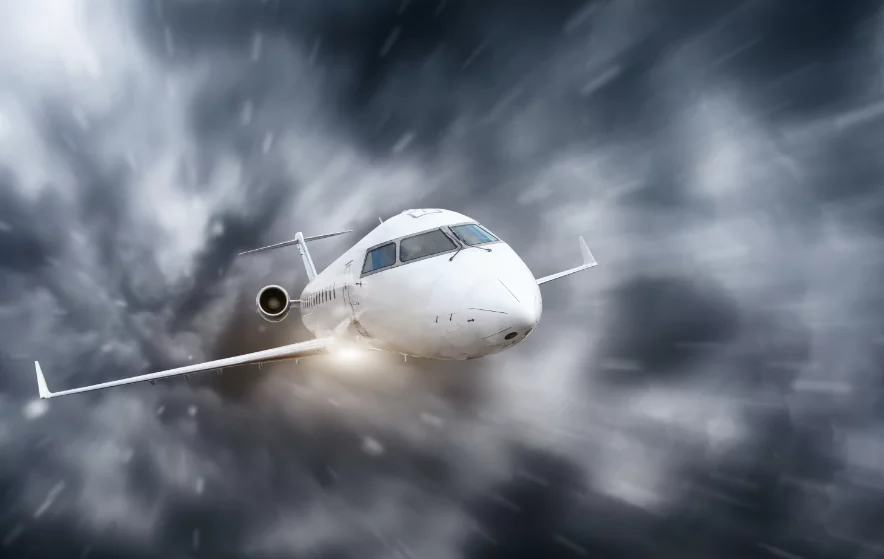 Flying in Bad Weather On A Private Jet