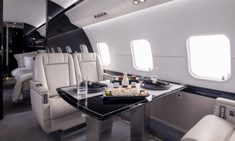 global express jet interior